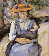 Paul Cezanne Fillette a la poupee oil painting on canvas